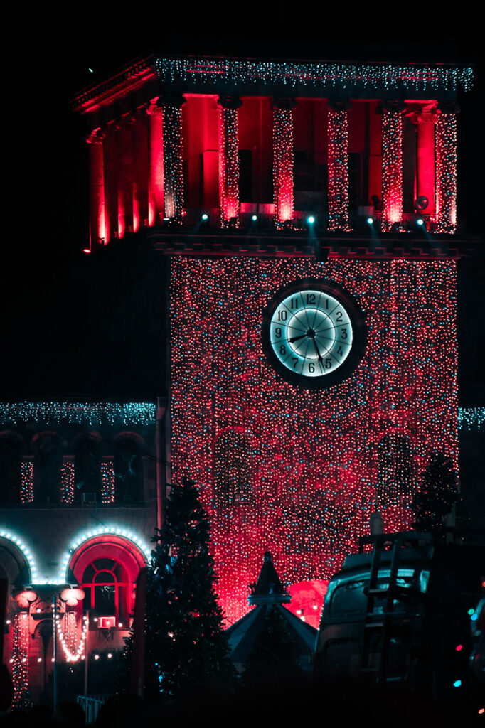 Christmas lights in republic square Yereven
